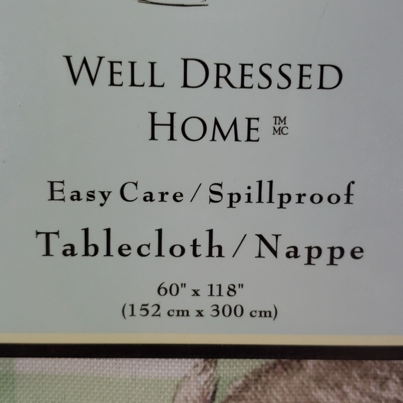 NEW WELL DRESSED HOME BUNNY TABLECLOTH 60" X 118" - Picture 7 of 8